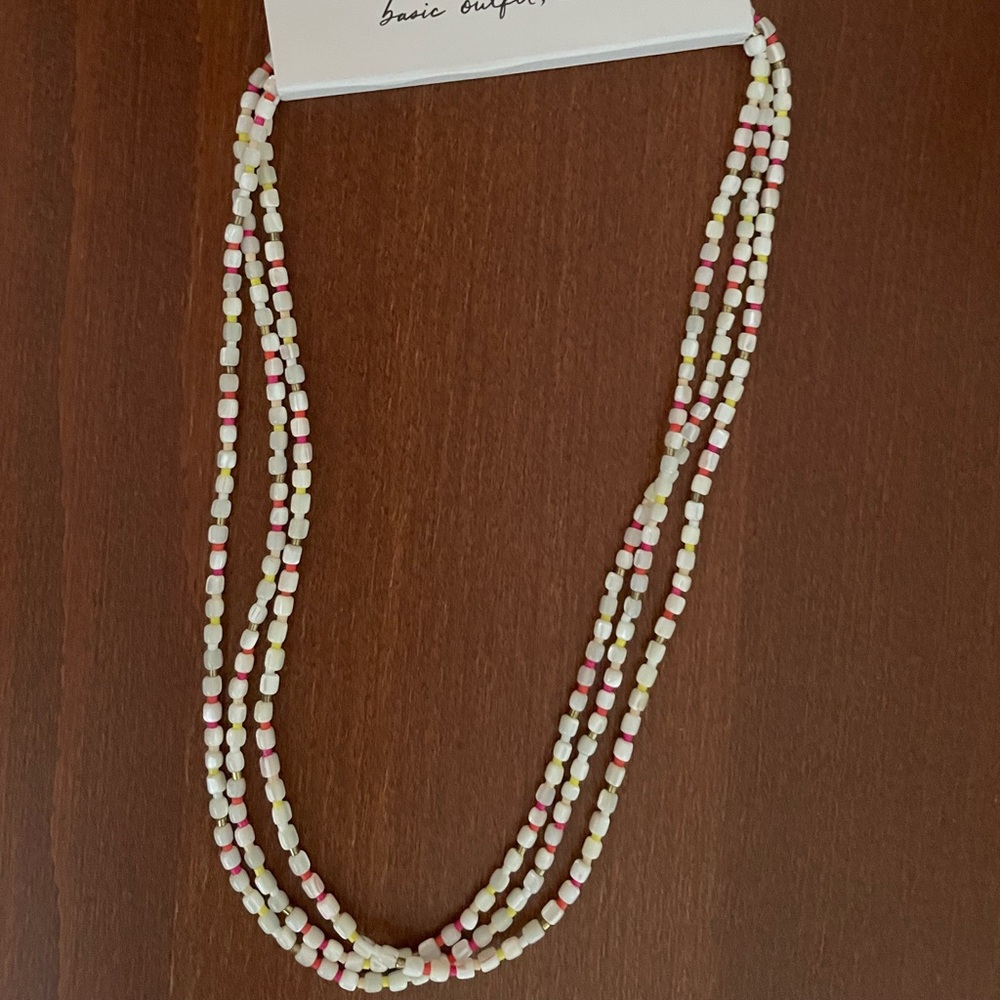 LOFT- 3 strand necklace / multicolor - New!